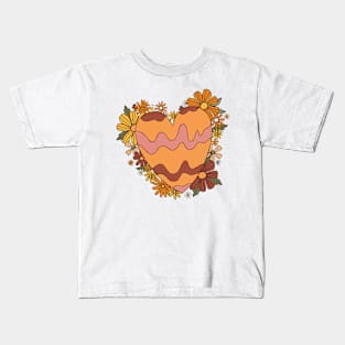 Brown hearts Kids T-Shirt